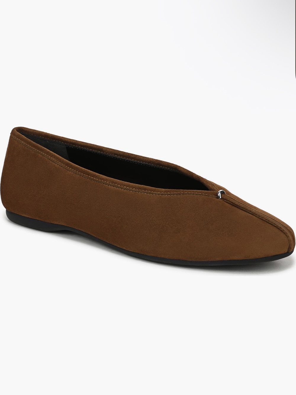NWT Vince Ori Elmwood Suede Ballet Flats Brown Women’s US 6.5 EU 36.5